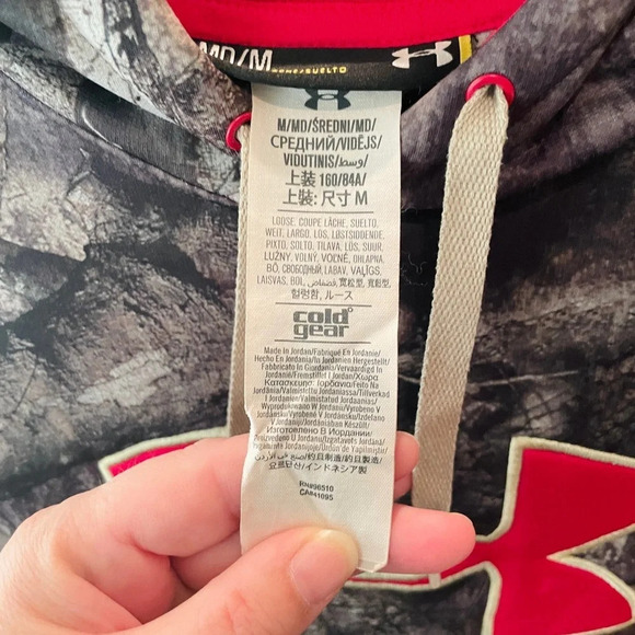 Under Armour Mossy Oak women’s camo pullover hoodie SZ M camo & pink - Picture 11 of 14